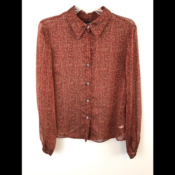 New York & Company Tops - 💕 Red print New York and Company shirt 💕